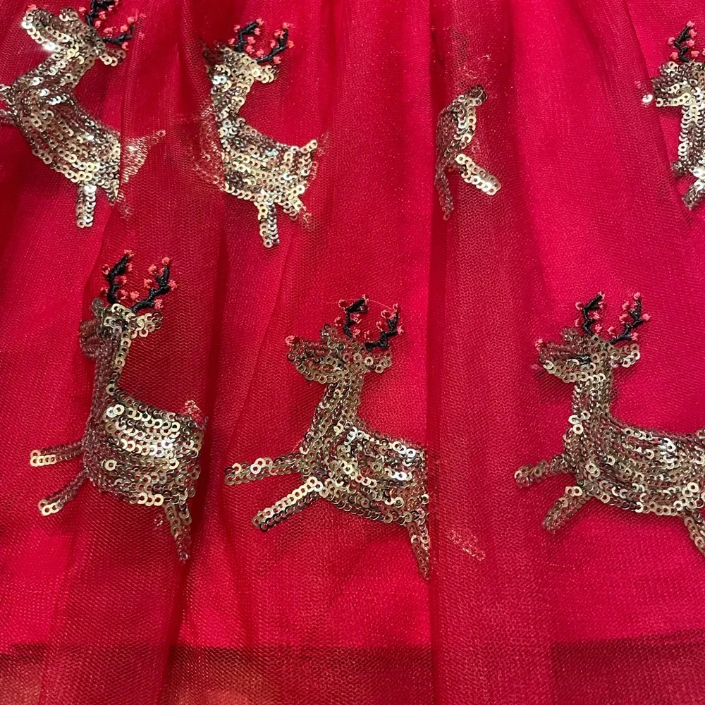 Sweet Wink Sequin Reindeer Dress - Picture 2 of 4